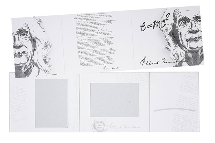 Fotomappe Motiv Einstein mit Passepartout